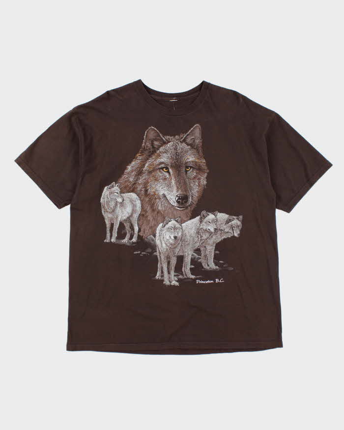 Vintage 90's Wolf Pack Graphic T-Shirt - XL