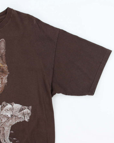 Vintage 90's Wolf Pack Graphic T-Shirt - XL