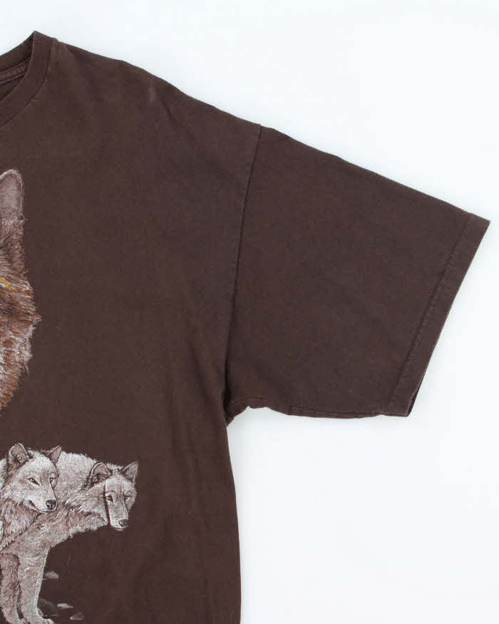 Vintage 90's Wolf Pack Graphic T-Shirt - XL