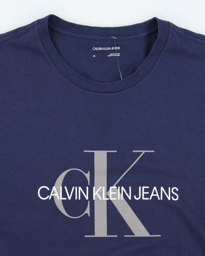 Calvin Klein Spell Out CK Logo Graphic T-Shirt - L