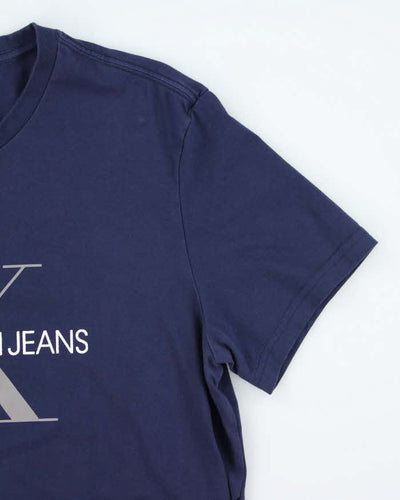 Calvin Klein Spell Out CK Logo Graphic T-Shirt - L