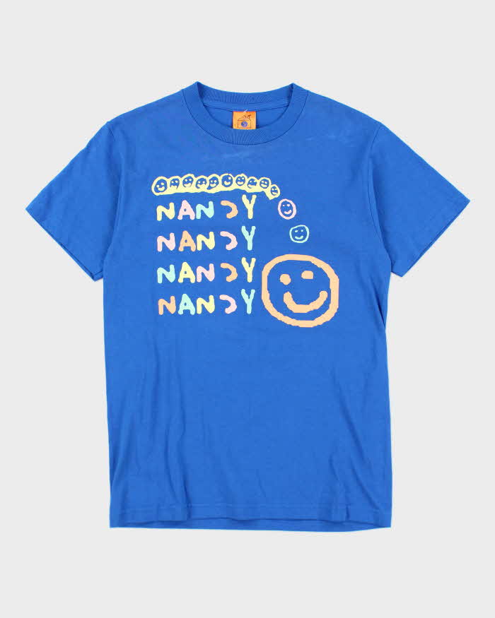 Nancy Sucks Spell Out Smiley Graphic T-Shirt - S