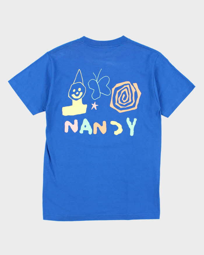 Nancy Sucks Spell Out Smiley Graphic T-Shirt - S