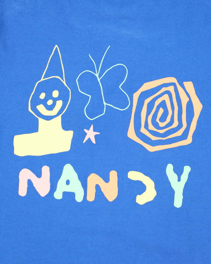 Nancy Sucks Spell Out Smiley Graphic T-Shirt - S