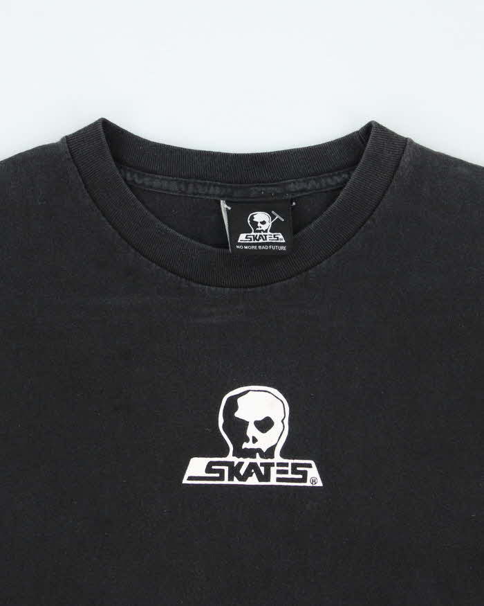 Vintage Y2K Skates Centre Logo Graphic T-Shirt - M