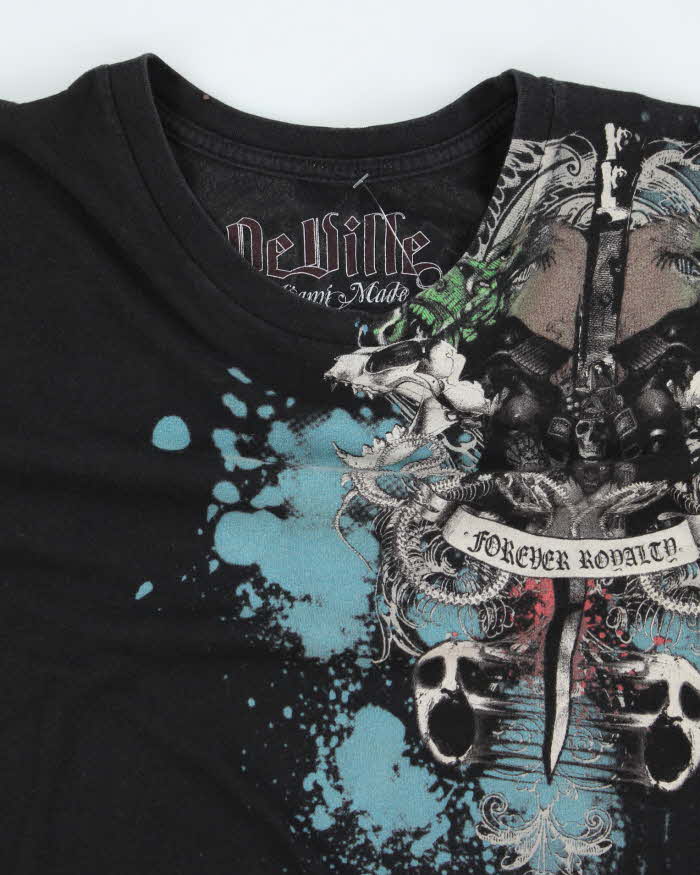 Vintage Y2K De Ville Tattoo Graphic T-Shirt - L