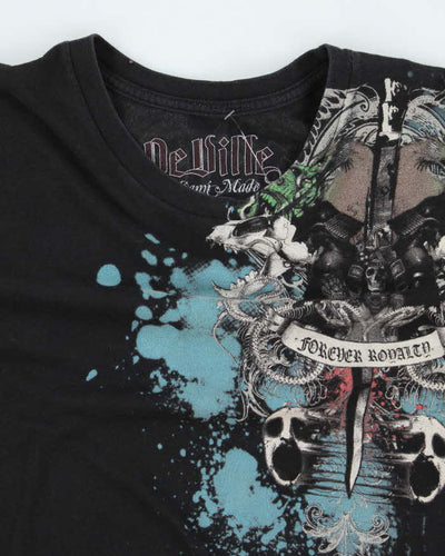 Vintage Y2K De Ville Tattoo Graphic T-Shirt - L