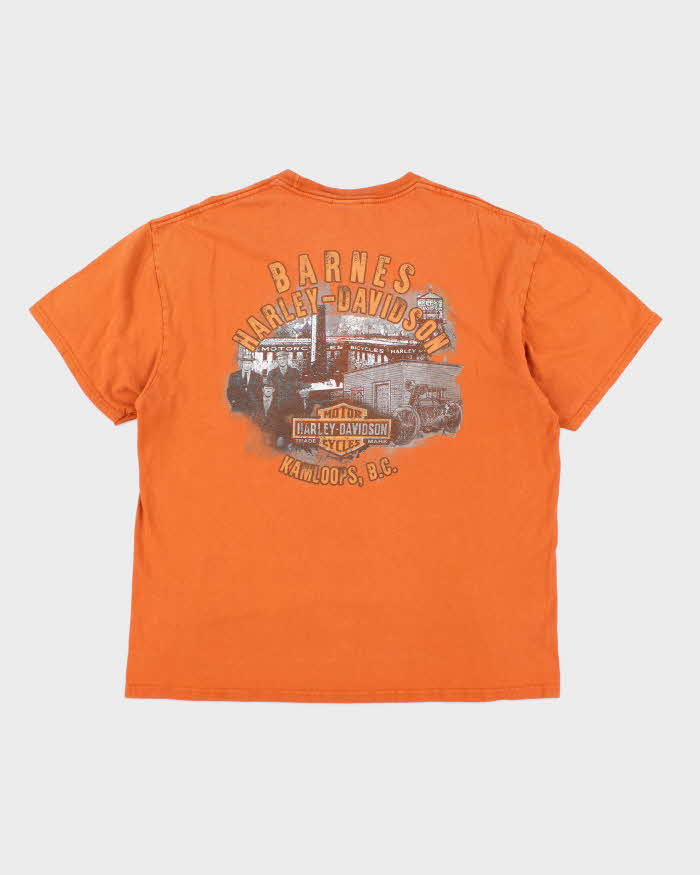 Vintage 00s Harley Davidson Orange T-shirt - XL