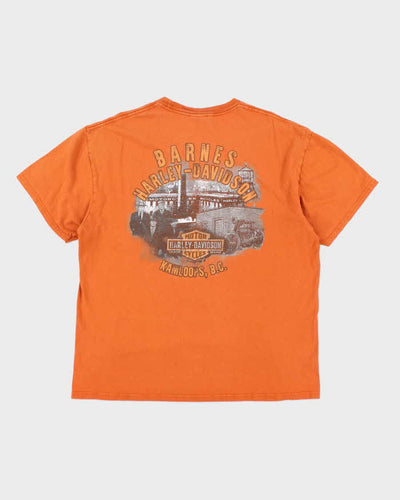 Vintage 00s Harley Davidson Orange T-shirt - XL