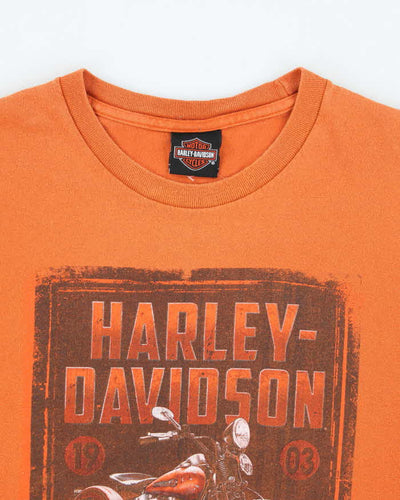 Vintage 00s Harley Davidson Orange T-shirt - XL