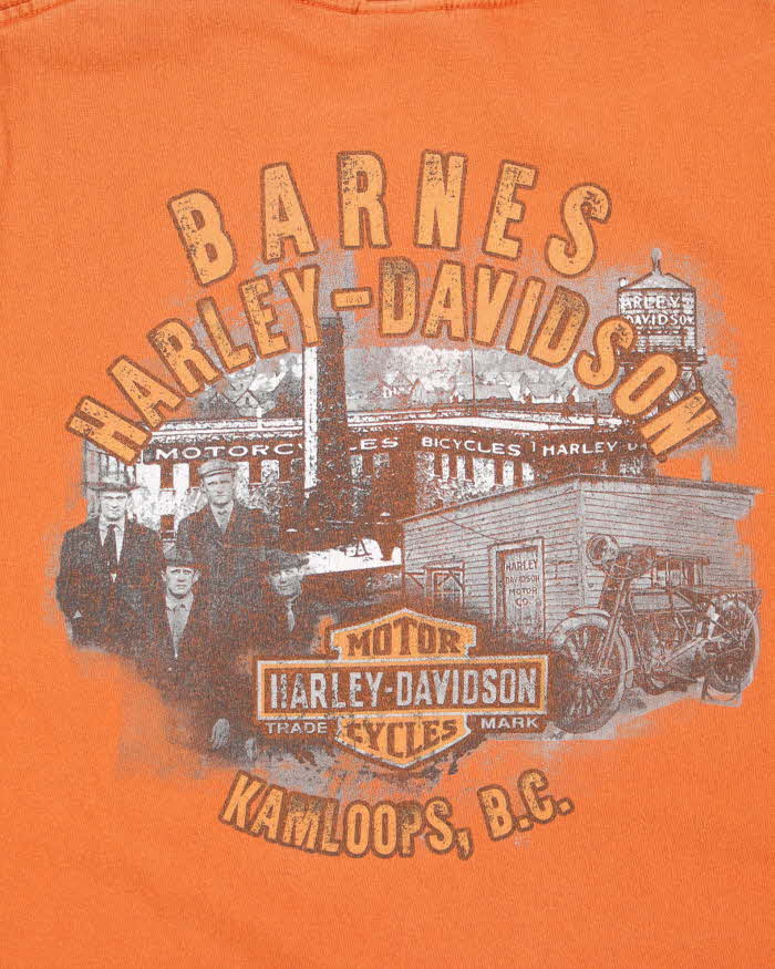 Vintage 00s Harley Davidson Orange T-shirt - XL