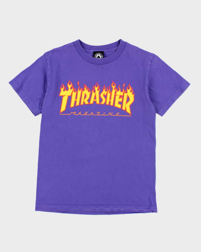 Vintage Y2k 00s Thrasher Purple T-shirt - S