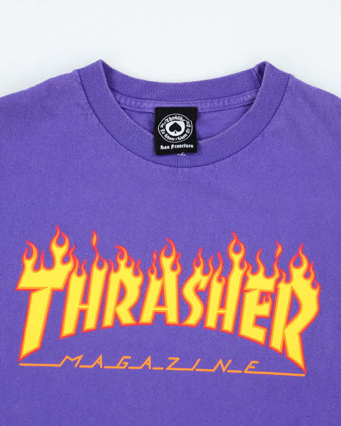 Vintage Y2k 00s Thrasher Purple T-shirt - S