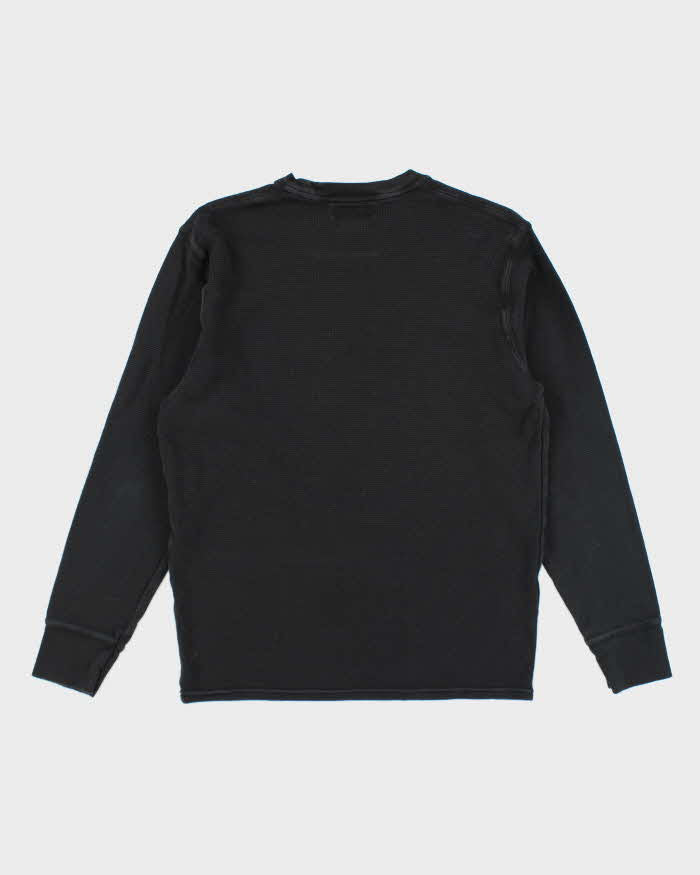 Vintage Polo Ralph Lauren Black Waffle Long Sleeve T-shirt - M
