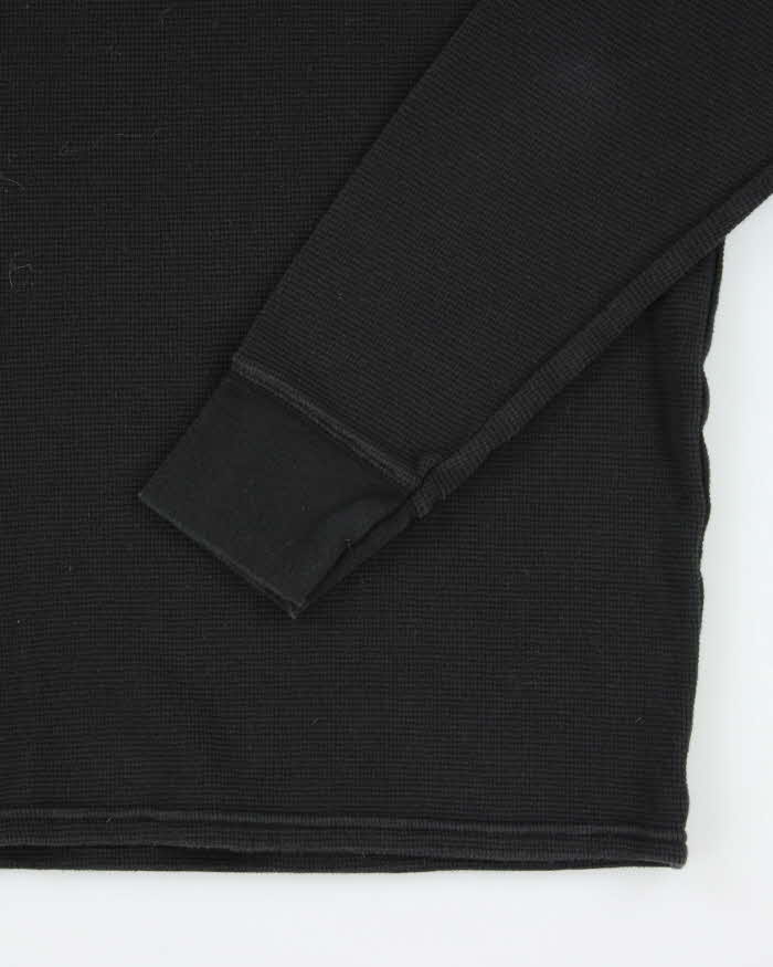 Vintage Polo Ralph Lauren Black Waffle Long Sleeve T-shirt - M