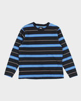 Vintage 00s Stussy Striped Long Sleeve T-shirt - S