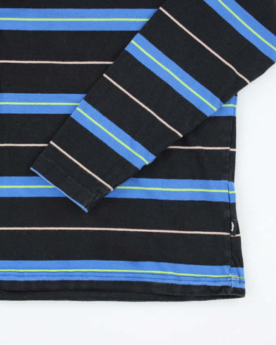 Vintage 00s Stussy Striped Long Sleeve T-shirt - S