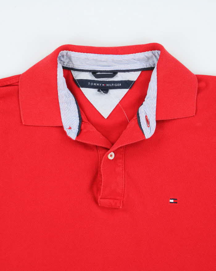Vintage Tommy Hilfiger Red Polo Shirt - L