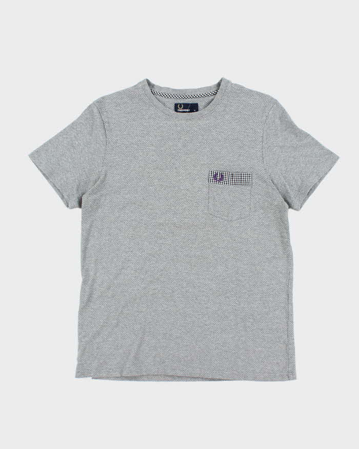 Vintage Fred Perry Perforated Texture Pocket T-Shirt - M