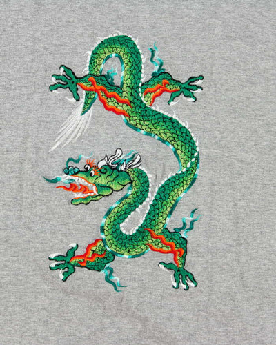 Vintage 90's Dragon Embroidered Oversized T-Shirt - XL