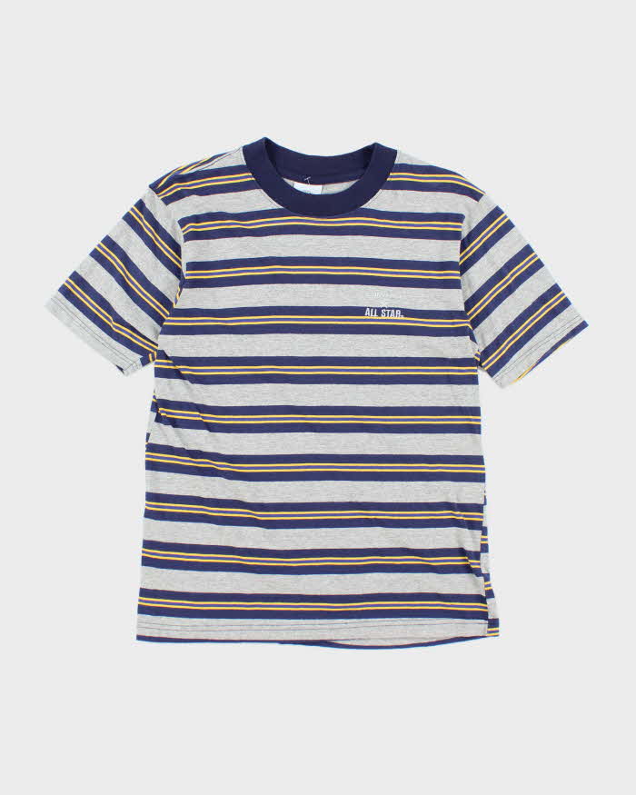 Vintage 90's Converse Striped Small Embroidery T-Shirt - S