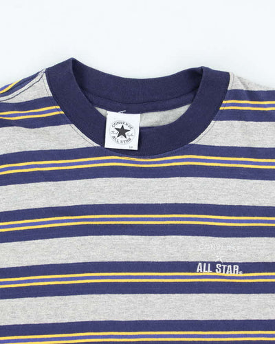 Vintage 90's Converse Striped Small Embroidery T-Shirt - S