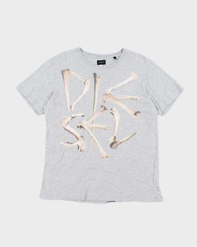 Vintage Y2K Diesel Bone Spell Out Graphic T-Shirt - L