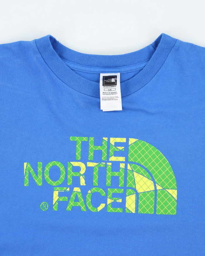 Vintage The North Face Spell Out Patterned Logo T-Shirt - L