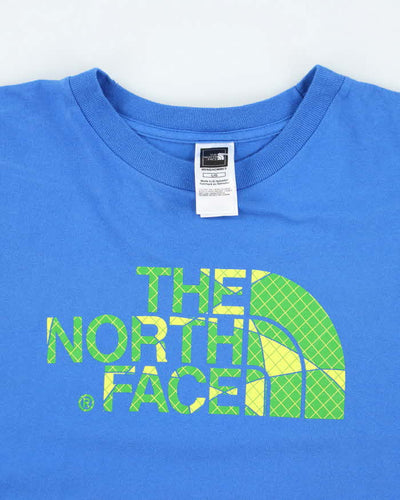 Vintage The North Face Spell Out Patterned Logo T-Shirt - L