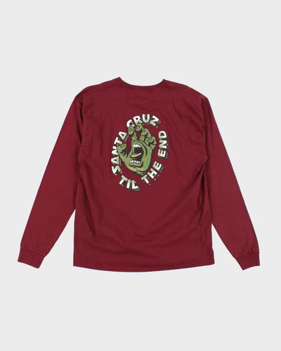 Vintage Santa Cruz Rose Graphic Long-sleeved T-Shirt - L