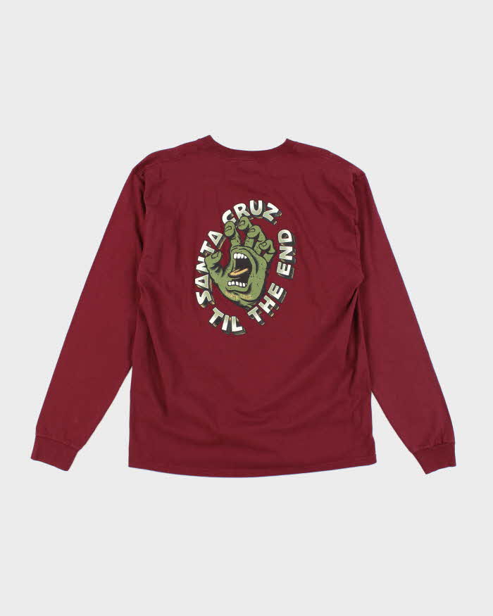 Vintage Santa Cruz Rose Graphic Long-sleeved T-Shirt - L