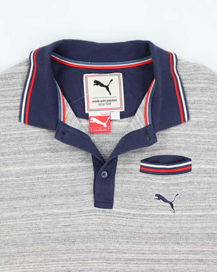 Vintage Puma Small Embroidered Pocket Polo Shirt - L