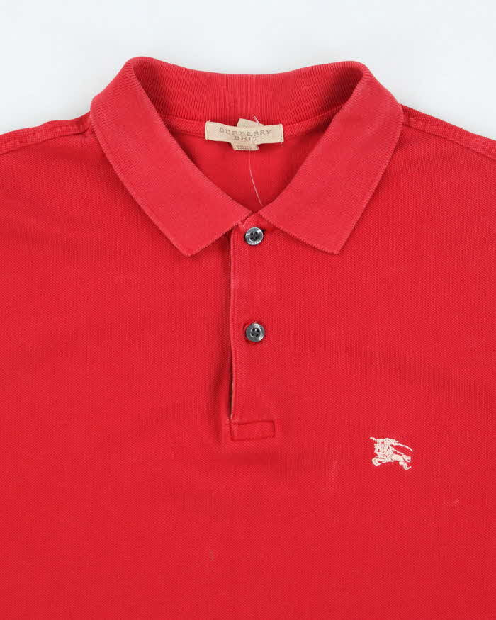 Vintage 2000's Burberry Brit Small Embroidered Logo Polo Shirt - M