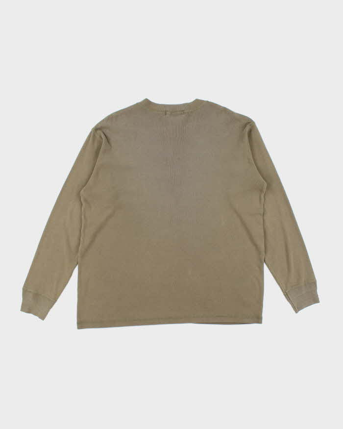 Vintage 2000's Ralph Lauren Quarter Button Waffle Long-sleeved T-Shirt - L