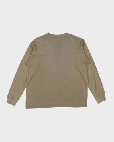 Vintage 2000's Ralph Lauren Quarter Button Waffle Long-sleeved T-Shirt - L