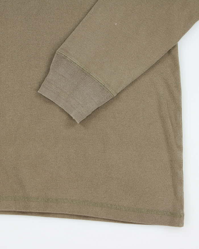 Vintage 2000's Ralph Lauren Quarter Button Waffle Long-sleeved T-Shirt - L