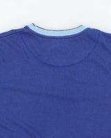 Vintage 90's Nike V-Neck Embroidered Logo Long-sleeved T-Shirt - L