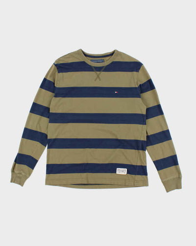 Vintage Y2K Tommy Hilfiger Striped Long-sleeve T-Shirt - L