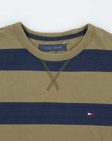 Vintage Y2K Tommy Hilfiger Striped Long-sleeve T-Shirt - L