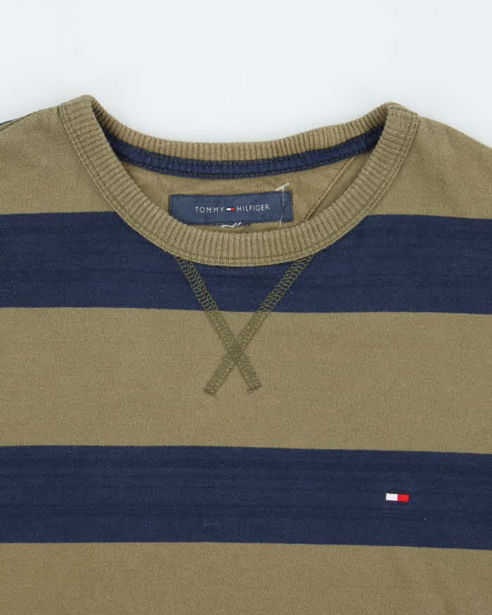 Vintage Y2K Tommy Hilfiger Striped Long-sleeve T-Shirt - L
