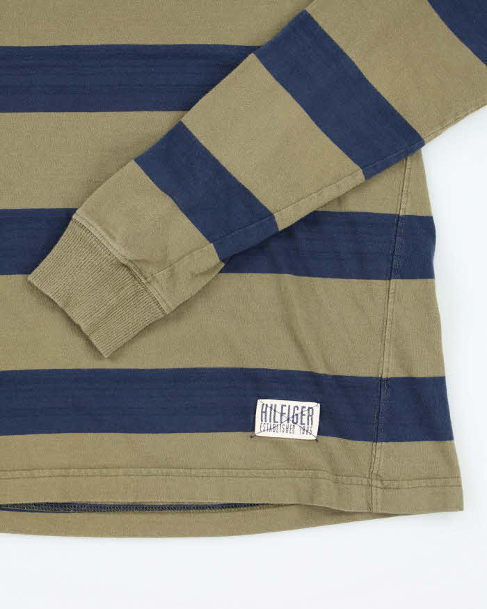 Vintage Y2K Tommy Hilfiger Striped Long-sleeve T-Shirt - L