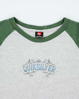 Vintage 2000's Quiksilver Long-sleeved Baseball T-Shirt - M