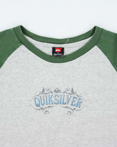 Vintage 2000's Quiksilver Long-sleeved Baseball T-Shirt - M