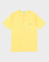 Vintage 80's United Colours of Benneton Single Stitch Button T-Shirt - M
