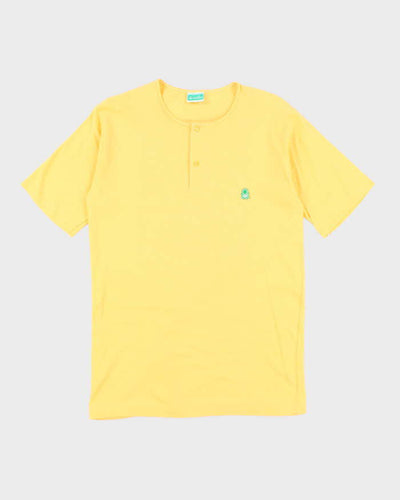 Vintage 80's United Colours of Benneton Single Stitch Button T-Shirt - M