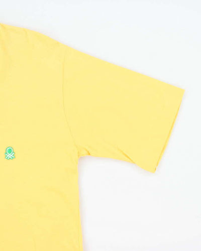 Vintage 80's United Colours of Benneton Single Stitch Button T-Shirt - M