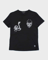 Vintage 2000's Alexander McQueen Skull &amp; Snake Graphic T-Shirt - M