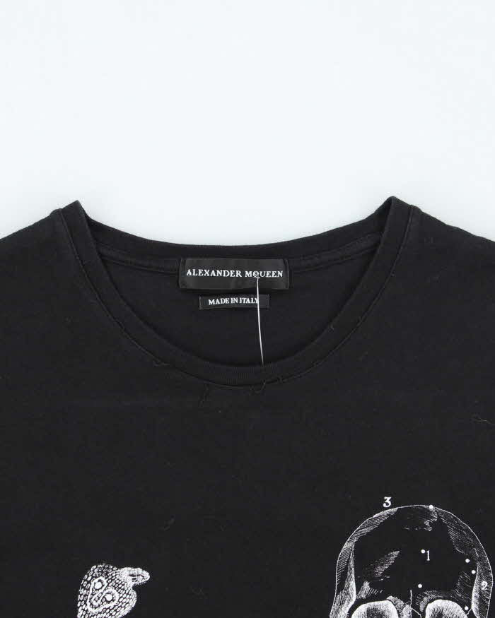 Vintage 2000's Alexander McQueen Skull &amp; Snake Graphic T-Shirt - M