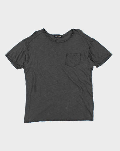 Vintage Y2K Dolce & Gabbana Raw Seam Lightweight Pocket T-Shirt - L