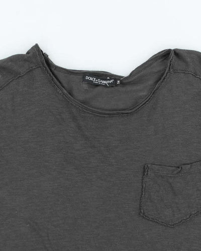 Vintage Y2K Dolce & Gabbana Raw Seam Lightweight Pocket T-Shirt - L